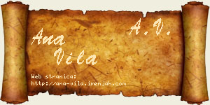 Ana Vila vizit kartica